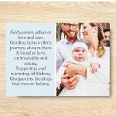 Godeltern und Godchild Custom Plaque mit Easel Fotoplatte