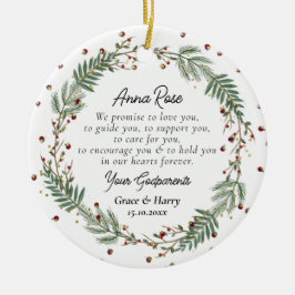 Godeltern versprechen Godchild Christening Keramik Ornament