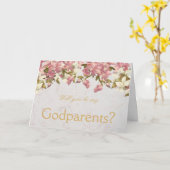 Godeltern Vorschlag Rosa Orchideen auf Marmor Karte (Gelbe Blume)