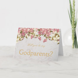 Godeltern Vorschlag Rosa Orchideen auf Marmor Karte