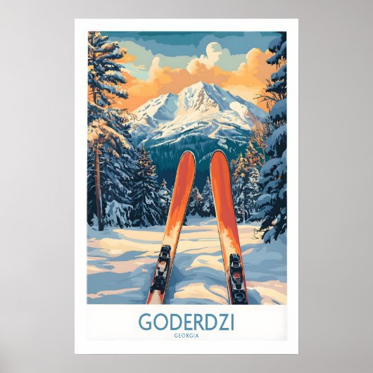 Goderdzi Ski-Wandkunstposter Georgien 1 Poster (Vorne)