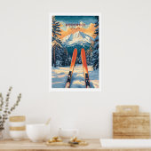 Goderdzi Ski-Wandkunstprint Georgia 1 Poster (Küche)