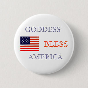 GODESS BLESS AMERICA BUTTON