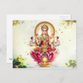 GODESS LAKSHMI POSTKARTE (Vorne/Hinten)