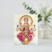 GODESS LAKSHMI POSTKARTE (Stehend Vorderseite)