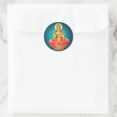 Godess Laxmi Runder Aufkleber (Tasche)