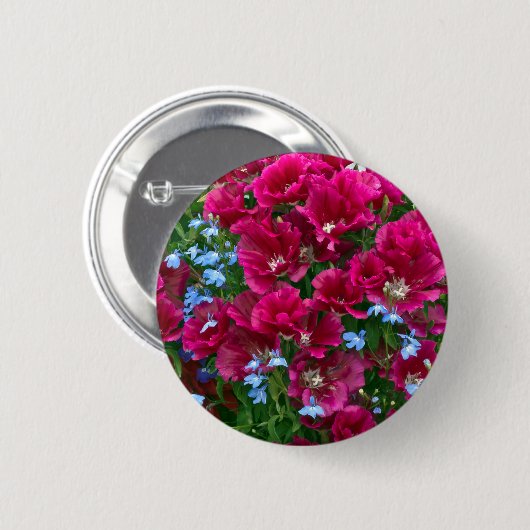 Godetia und Lobelia-Button Button (Vorne & Hinten)