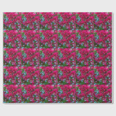 Godetia und Lobelia-Umschlagpapier Geschenkpapier (Flach)