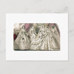 Godey's Ladys Book Viktorianisch Fashion Plate Wed Postkarte