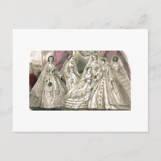 Godey's Ladys Book Viktorianisch Fashion Plate Wed Postkarte (Vorderseite)