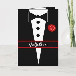 GODFATHER Be My Trauzeuge Card mit Tux und Rose Einladung