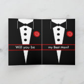 GODFATHER Be My Trauzeuge Card mit Tux und Rose Einladung (Innenseite)