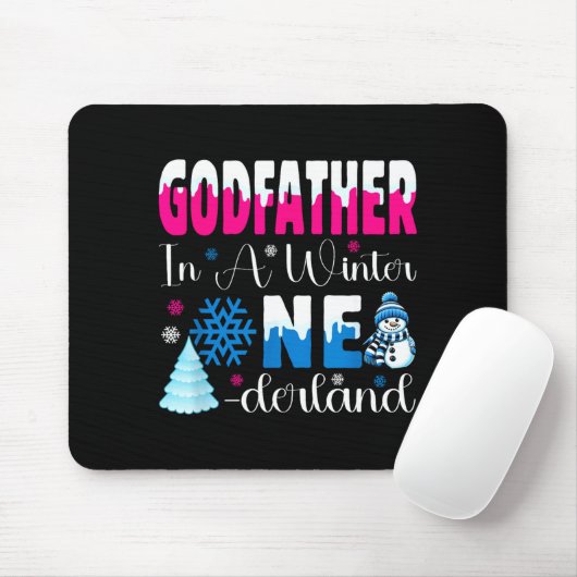 Godfather In A Winter Onederland Bday Girl Sweet S Mousepad (Mit Mouse)