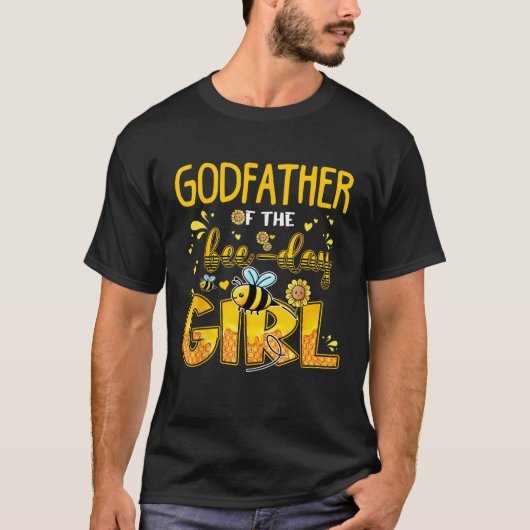 Godfather of the Bee Day Girl Sunflower Matching P T-Shirt (Vorderseite)