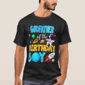 Godfather Of The Birthday Boy Space Astronaut 1st T-Shirt (Vorderseite)