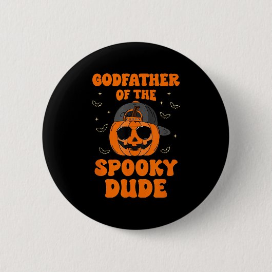 Godfather Of The Soky Dude Halloween Pumpkin Bday  Button (Vorderseite)