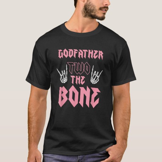Godfather Two the Bone Birthday 2 Years Old Birthd T-Shirt (Vorderseite)