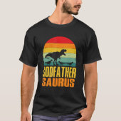 Godfathersaurus Rex Dinosaur Godfather Saurus Fami T-Shirt (Vorderseite)