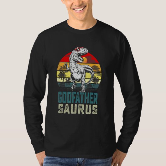 Godfathersaurus Rex Dinosaur Godsaurus Fath T-Shirt (Vorderseite)