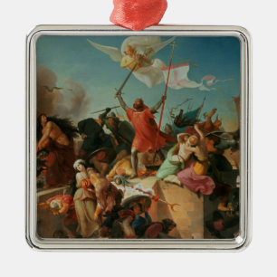 Godfrey de Bouillon, französischer Kreuzfahrer Silbernes Ornament