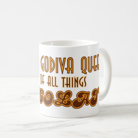 Godiva Königin-Tasse Kaffeetasse (VorderseiteRechts)