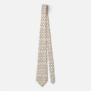 Godlen Polka DotsWhite Neck Tie Krawatte