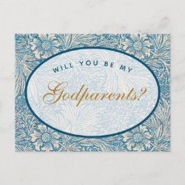 Godlies Vorschlag Blue Floral Morris Muster Postkarte