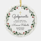 Godmateltern Taufe Christening Keramik Ornament (Vorne)