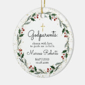 Godmateltern Taufe Christening Keramik Ornament (Links)