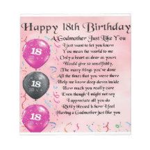 Godmatergedicht - 18. Geburtstag