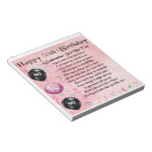 Godmatergedicht - 50. Geburtstagsdesign Notizblock (angewinkelt)