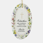 Godmaterinnen Wildblumen Taufe Keramik Ornament (Rechts)