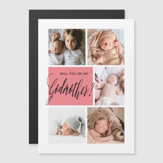 Godmatt Vorschlag Foto Collage Magnetic Card Magnetkarte (Vorne/Hinten)