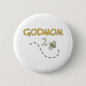 Godmom 2 Biene Button (Vorderseite)