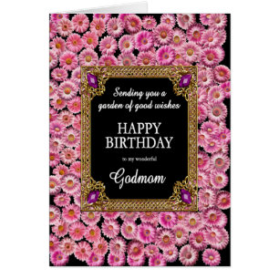 GodMom Birthday Pink Daisies
