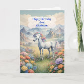 GodMom Birthday Unicorn Karte (Vorderseite)
