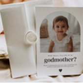 Godmother Arched Photo Proposal Einladung