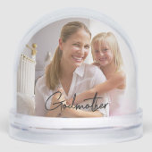 Godmother Christmas Custom Double Sided 2 Photo Schneekugeln (Vorderseite)