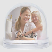 Godmother Christmas Custom Double Sided 2 Photo Schneekugeln (Rückseite)