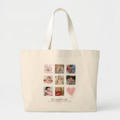 GODMOTHER FOTO COLLAGE Geschenk mit Vers bearbeite Jumbo Stoffbeutel (Vorne)