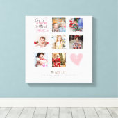 GODMOTHER FOTO COLLAGE Geschenk mit Vers bearbeite Leinwanddruck (Insitu (Holzboden))