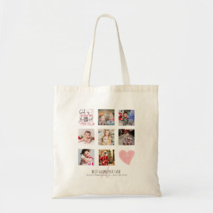 GODMOTHER FOTO COLLAGE Geschenk mit Vers bearbeite Tragetasche