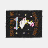 Godmother Goose On The Loose Funny Birthday Matchi Fleecedecke (Vorderseite (Horizontal))