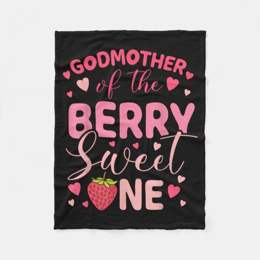Godmother of the berry sweet one strawberry first fleecedecke (Vorderseite)