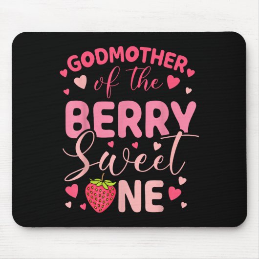 Godmother of the berry sweet one strawberry first mousepad (Vorne)