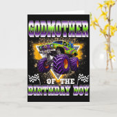 Godmother Of The Birthday Boy Monster Truck Birthd Karte (Gelbe Blume)