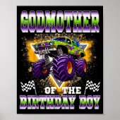 Godmother Of The Birthday Boy Monster Truck Birthd Poster (Vorne)