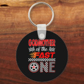 Godmother Of The Fast One First Birthday Racing Ca Schlüsselanhänger (Vorderseite)