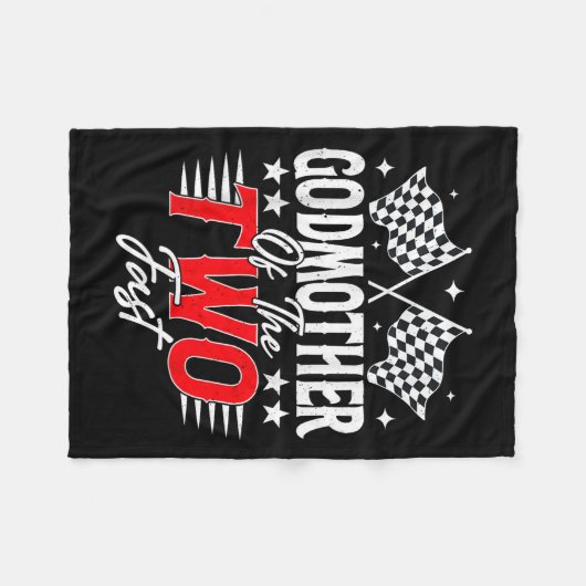 Godmother Of The Two Fast Second Birthday Racing C Fleecedecke (Vorderseite (Horizontal))