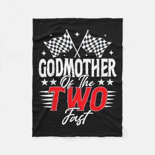 Godmother Of The Two Fast Second Birthday Racing C Fleecedecke (Vorderseite)